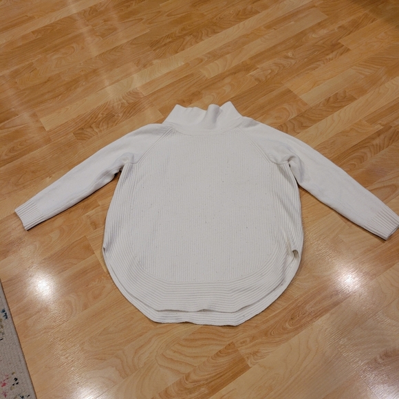 Athleta Ravine Ivory Ribbed Tunic Sweater Size Small - Picture 2 of 7